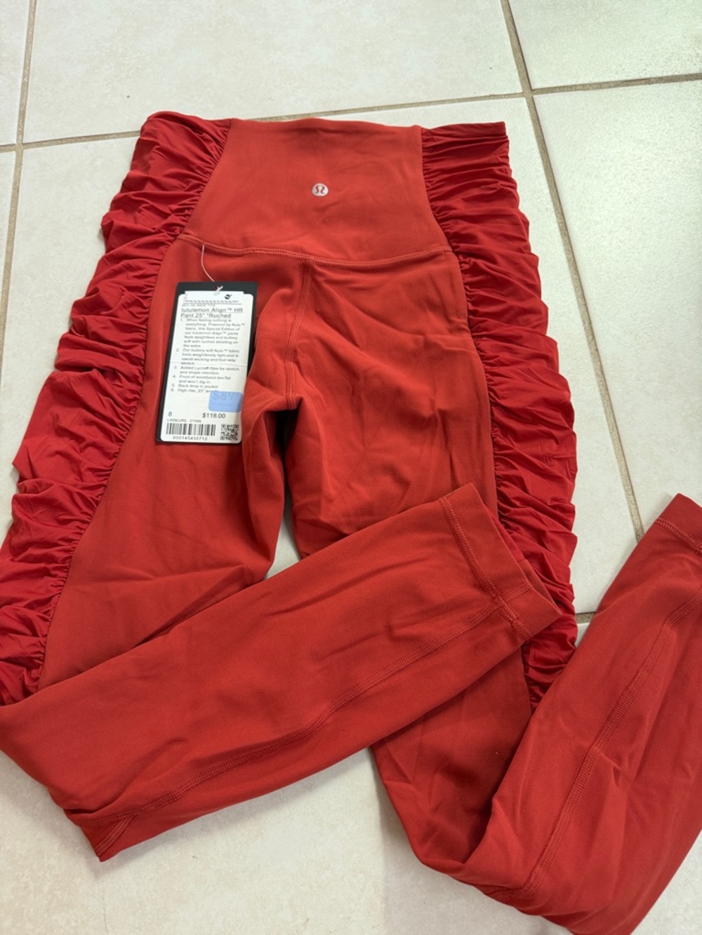 lululemon athletica Ruched-Side High-Rise Leggings - Rust - Picture 5 of 7